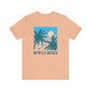 Myrtle Beach, South Carolina T-Shirt - Retro Palm Tree & Beach Unisex Myrtle Beach Shirt