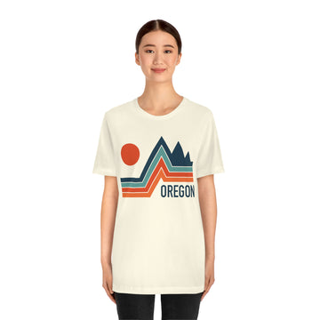 Oregon T-Shirt - Retro Mountain Unisex Oregon Shirt - 0