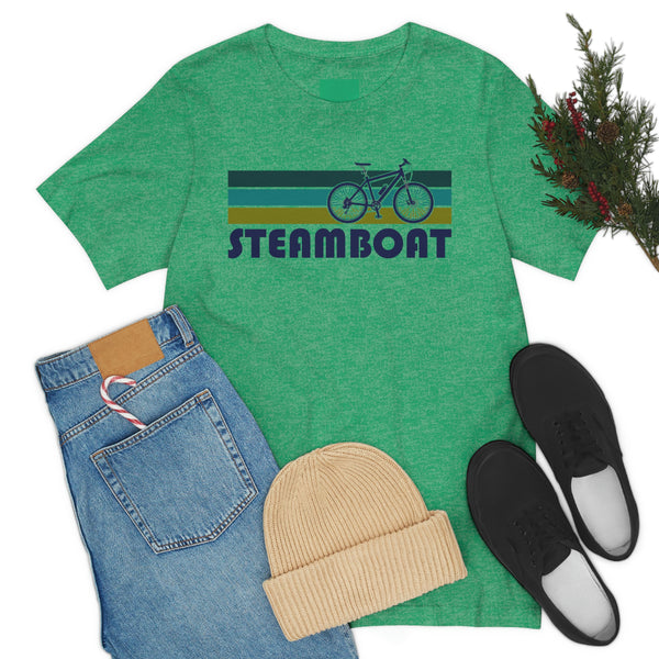 Steamboat T-Shirt - Retro Mountain Bike Adult Unisex Steamboat, Colorado T Shirt