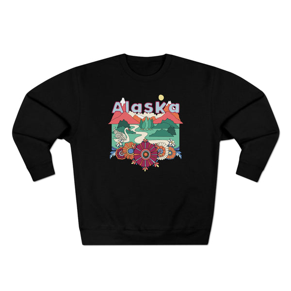 Premium Alaska Crewneck Sweatshirt - Retro Unisex Sweatshirt