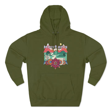 Buy army-green Premium Montana Hoodie - Boho Unisex Sweatshirt