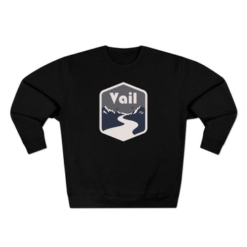 Buy black Premium Vail, Colorado Crewneck Sweatshirt - Retro Unisex Sweatshirt