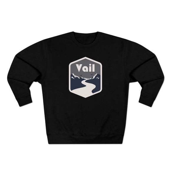 Premium Vail, Colorado Crewneck Sweatshirt - Retro Unisex Sweatshirt
