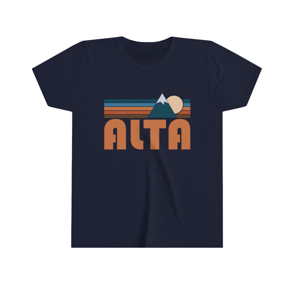 Alta Youth T-Shirt - Retro Mountain Utah Kid's TShirt