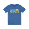 Portland, Oregon T-Shirt - Retro Sunrise Adult Unisex Portland T Shirt