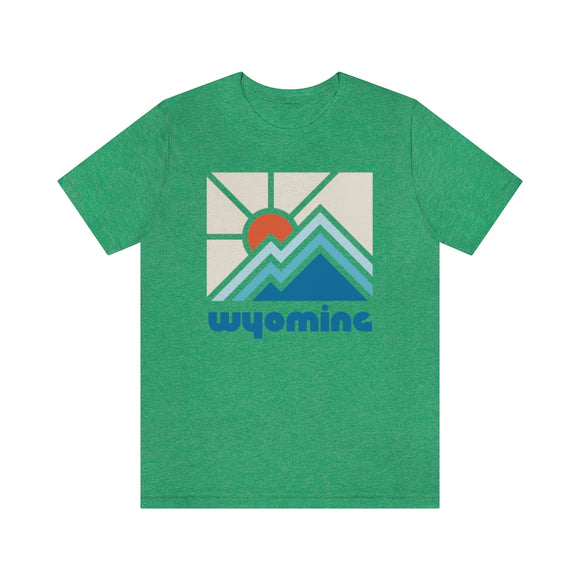Wyoming Shirt, Wyoming Retro T-Shirt, Colorful Wyoming tee, Wyoming Mountain Shirt