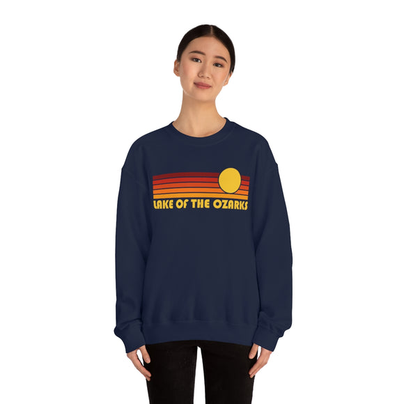 Lake of the Ozarks, Missouri Sweatshirt - Retro Sunset Unisex