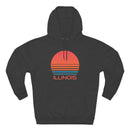 Premium Illinois Hoodie - Retro 80s Unisex Sweatshirt-3