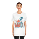 Maui, Hawaii T-Shirt - Retro Palm Tree & Beach Unisex Maui Shirt-3
