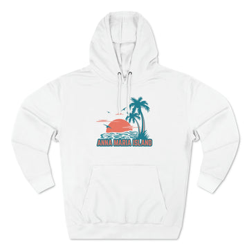 Buy white Premium Anna Maria Island, Florida Hoodie Hoodie - Palm Tree Unisex Sweatshirt