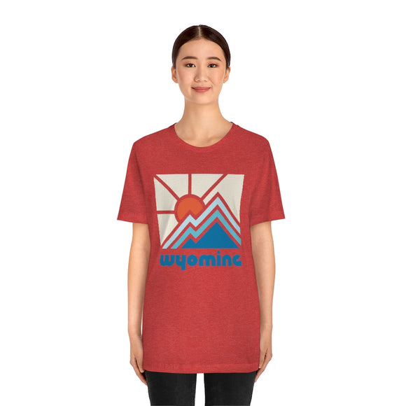 Wyoming Shirt, Wyoming Retro T-Shirt, Colorful Wyoming tee, Wyoming Mountain Shirt