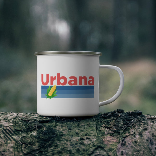 Urbana, Illinois Camp Mug - Retro Corn Urbana Mug