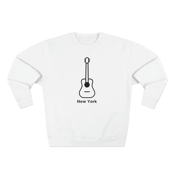 Buy white Premium New York Crewneck Sweatshirt - Retro Unisex Sweatshirt