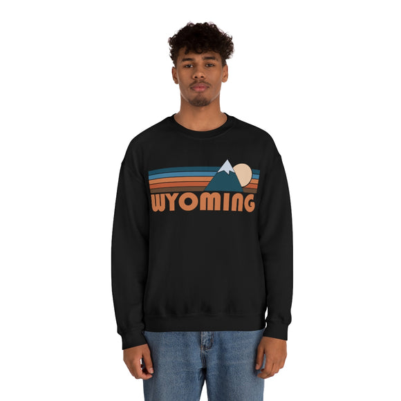 Wyoming Sweatshirt - Retro Mountain Unisex