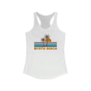 Myrtle Beach, South Carolina Women's Tank - Retro Palm Tree Women's Racerback Myrtle Beach Tank Top-1