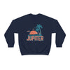 Jupiter, Florida Sweatshirt - Unisex Retro Palm Tree Crewneck Jupiter Sweatshirt