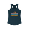 Newport Beach, California Women's Tank - Retro Palm Tree Women's Racerback Newport Beach Tank Top