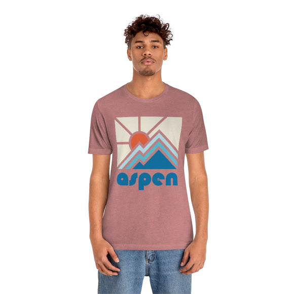 Aspen Shirt, Colorado Retro T-Shirt, Colorful Colorado tee, Aspen Mountain Shirt