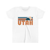Utah Youth T-Shirt - Retro Mountain Utah Kid's TShirt