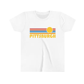 Pittsburgh Youth T-Shirt - Retro Sun Pennsylvania Kid's TShirt