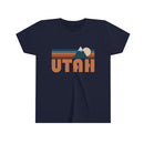 Utah Youth T-Shirt - Retro Mountain Utah Kid's TShirt-5