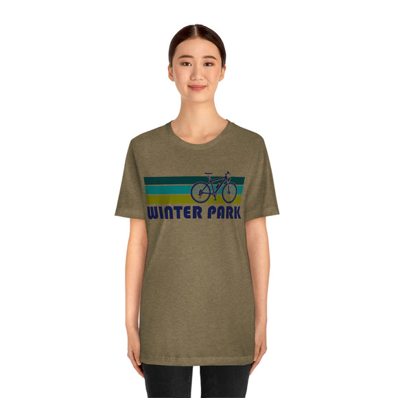 Winter Park T-Shirt - Retro Mountain Bike Adult Unisex Winter Park, Colorado T Shirt