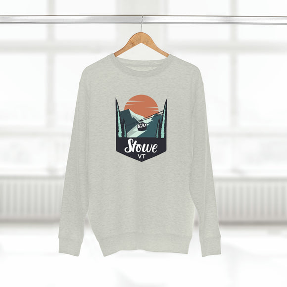 Premium Stowe, Vermont Crewneck Sweatshirt - Retro Unisex Sweatshirt