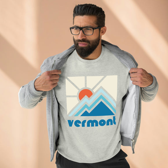 Premium Vermont Crewneck Sweatshirt - Retro Unisex Sweatshirt
