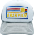 Kids' Nashville, Tennessee Trucker Hat - Retro Sun Snapback Youth Hat-3