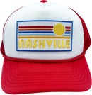 Kids' Nashville, Tennessee Trucker Hat - Retro Sun Snapback Youth Hat-4