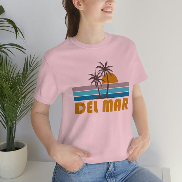 Del Mar, California T-Shirt - Retro Palm Tree Unisex Del Mar Shirt