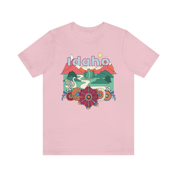 Idaho Shirt, Idaho Retro T-Shirt, Hippie Style Idaho tee, Idaho Mountain Shirt