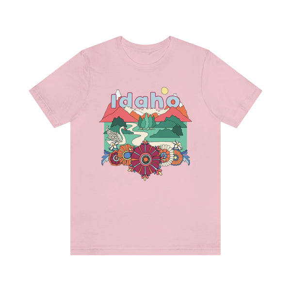Idaho Shirt, Idaho Retro T-Shirt, Hippie Style Idaho tee, Idaho Mountain Shirt