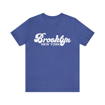 Buy heather-true-royal Brooklyn, New York T-Shirt - Retro Unisex Brooklyn T Shirt