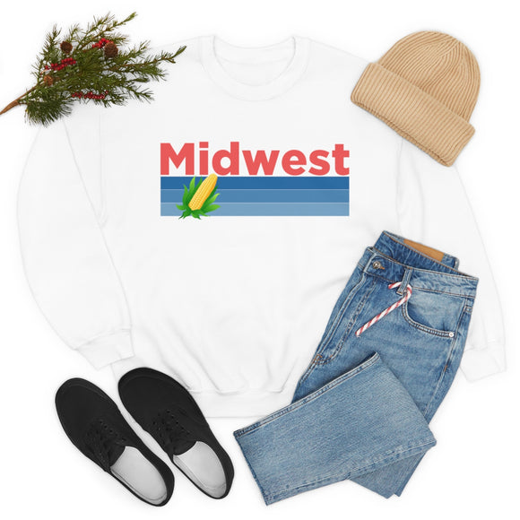Midwest Sweatshirt - Retro Corn & Farming Unisex Crewneck Sweatshirt