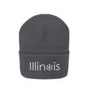 Illinois Knit Beanie - Adult Embroidered Snowflake Illinois Knit Hat-6