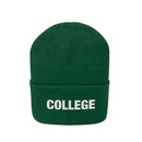 College Beanie - Adult Embroidered College Knit Hat-14