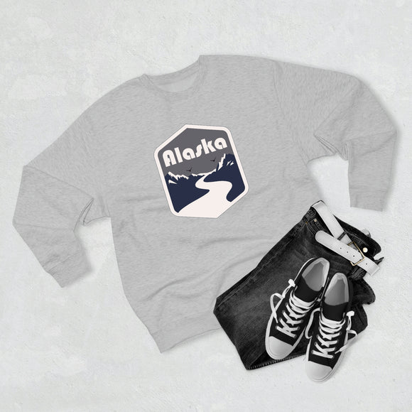 Premium Alaska Crewneck Sweatshirt - Retro Unisex Sweatshirt