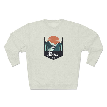 Buy oatmeal-heather Premium Stowe, Vermont Crewneck Sweatshirt - Retro Unisex Sweatshirt