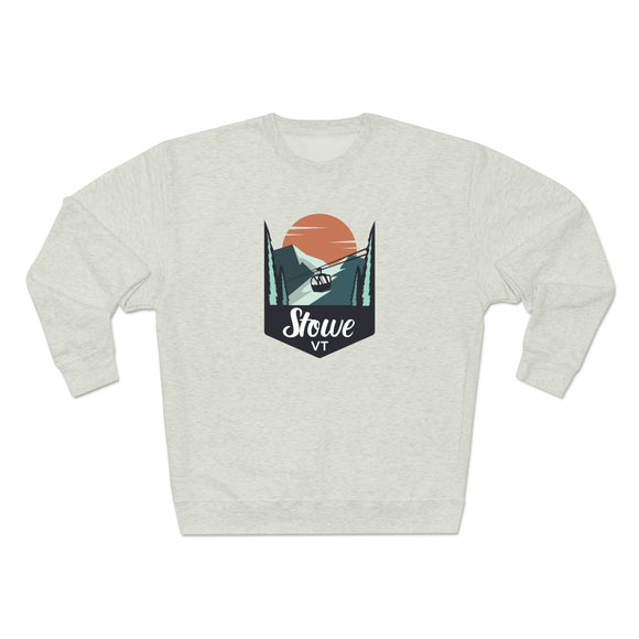 Premium Stowe, Vermont Crewneck Sweatshirt - Retro Unisex Sweatshirt