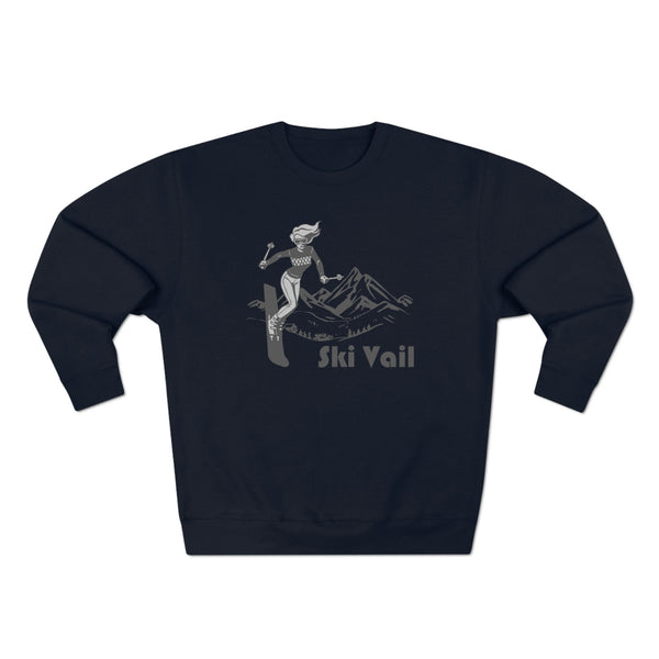 Premium Vail, Colorado Crewneck Sweatshirt - Retro Unisex Sweatshirt