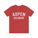 Aspen, Colorado Shirt - Paint Text Unisex Aspen T-Shirt-1