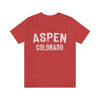 Aspen, Colorado Shirt - Paint Text Unisex Aspen T-Shirt