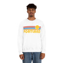 Portland, Oregon Sweatshirt - Retro Sunrise Unisex-3
