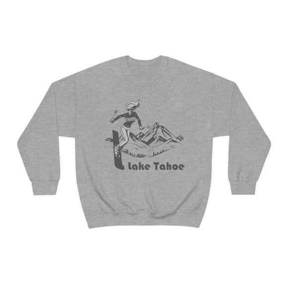 Lake Tahoe, California Sweatshirt - Vintage Style Ski Unisex