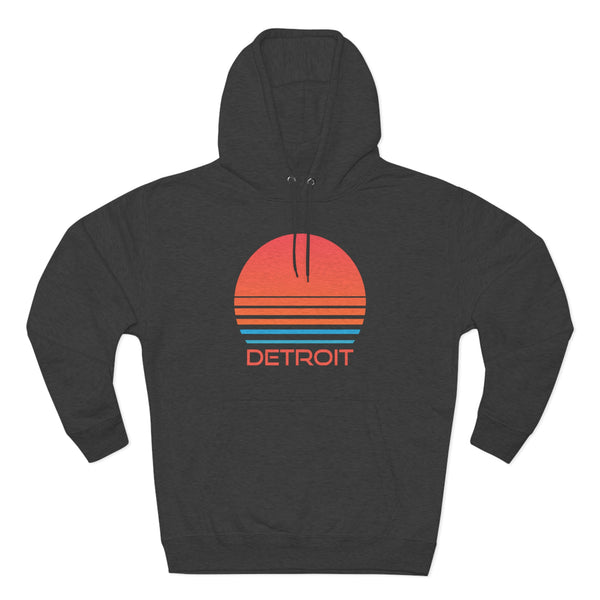Premium Detroit, Michigan Hoodie - Retro 80s Unisex Sweatshirt
