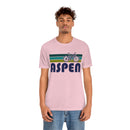 Aspen T-Shirt - Retro Mountain Bike Adult Unisex Aspen, Colorado T Shirt-57