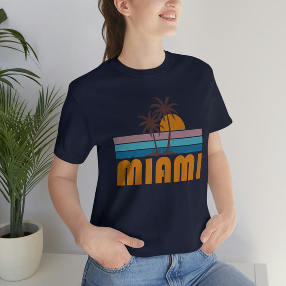 Miami, Florida T-Shirt - Retro Palm Tree Unisex Miami Shirt