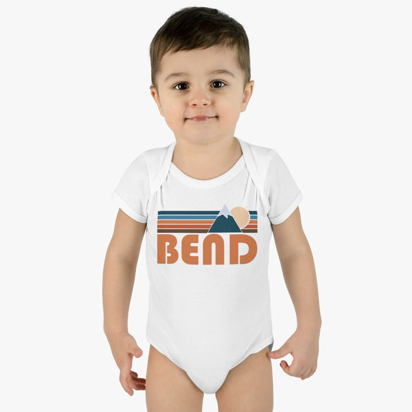 Bend Baby Bodysuit - Retro Mountain Bend, Oregon Baby Bodysuit