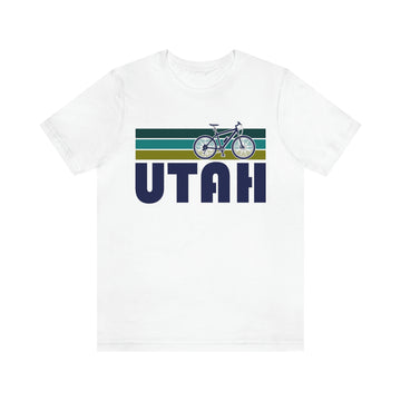 Buy white Utah T-Shirt - Retro Mountain Bike Adult Unisex Utah T Shirt